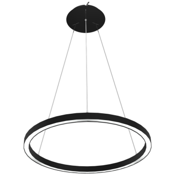 RAB BOA Ring Single Ring Downlight LED Pendant - 7,962 Max Lumens - 18 | 30 | 36 | 42 | 60W - CCT Selectable - 3 ft - Black - 120-277V