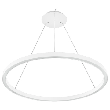 RAB BOA Ring Single Ring Up/Downlight LED Pendant - 10,059 Max Lumens - 24 | 40 | 48 | 56 | 80W - CCT Selectable - 4 ft - White - 120-277V