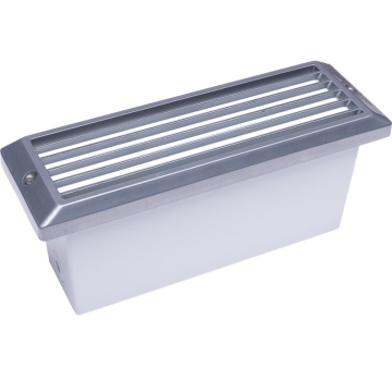 NSL 5W LED Brick Star Step Light - Louver Cover - 3000K - 468 Lumens - 120V - Stainless Steel