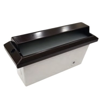 NSL 5W LED Brick Star Step Light - Scoop Cover - 3000K - 468 Lumens - 120V - Black