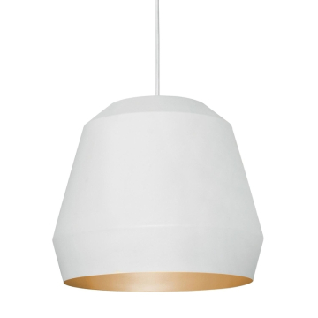 AFX Bronx 14" Medium Base Pendant - 60W - 120V - White/Gold