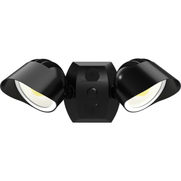 RAB BULLET Dual Head LED Flood Light - 2,645 Max Lumens - 12 | 18 | 24W - 120V - Black