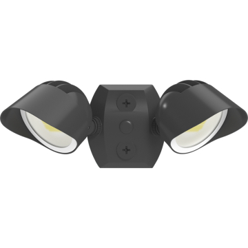 RAB BULLET Dual Head LED Flood Light - 2,645 Max Lumens - 12 | 18 | 24W - 120V - Bronze