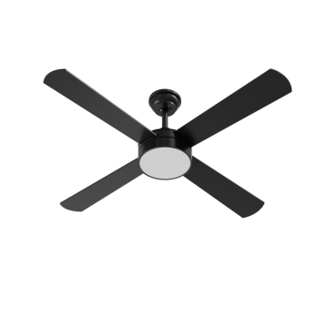 AFX Bryant 52" 4-Blade Fan with Wall Switch - 1,400 Lumens - 20W - CCT Selectable - 120V - Black / Dark Walnut