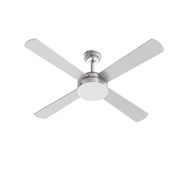 AFX Bryant 52" 4-Blade Fan with Wall Switch - 1,400 Lumens - 20W - CCT Selectable - 120V - Satin Nickel / Silver / Walnut