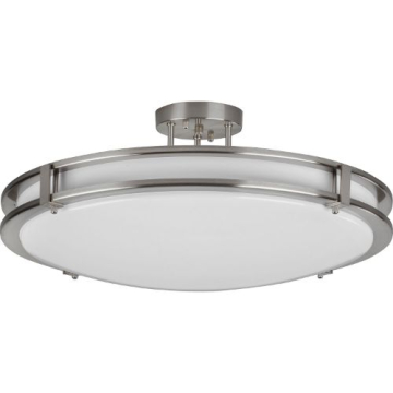 AFX Carlisle 12" LED Semi-Flush Mount - CCT Selectable - 120V - Satin Nickel