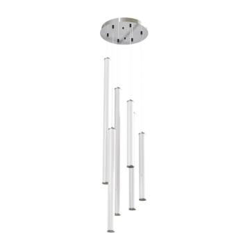 AFX Caden 6-Light LED Round Pendant - 3000K - 120-277V - Satin Nickel