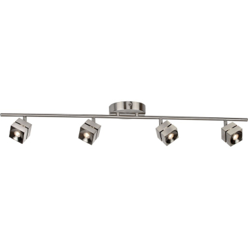AFX Cantrell 4-Light LED Fixed Rail Track Light - 3000K - 120V - Satin Nickel