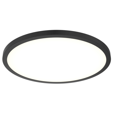 DALS Delta Round LED Flush Mount - 24" - 40W - CCT Selectable - 120V - Black