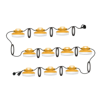 Westgate 100' LED 10-Light Construction String Light - 2-Wire - 100W - 5000K - 12,000 Lumens - 120-277V