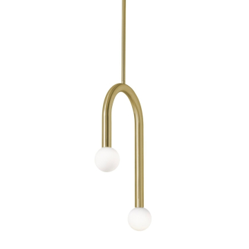 AFX Colette 12" LED Pendant - 640 Lumens - 11W - CCT Selectable - 120-277V - Light Antique Brass
