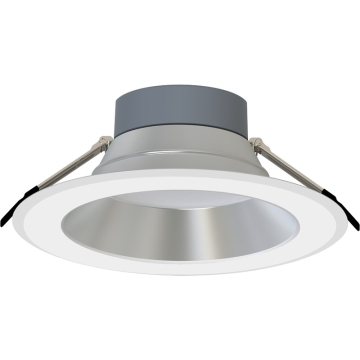 RAB CR 10" LED Commercial Downlight - 4,899 Max Lumens - 24 | 30 | 37W - CCT Selectable - Haze Reflector/White Trim - 120-277V