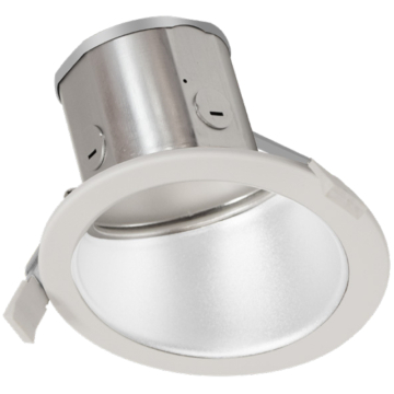 Westgate CRLC6 6" LED Commercial Clip-On/Snap-In Round Sloped Recessed Downlight - 27 | 34 | 40W - CCT Selectable - 120-277V - White