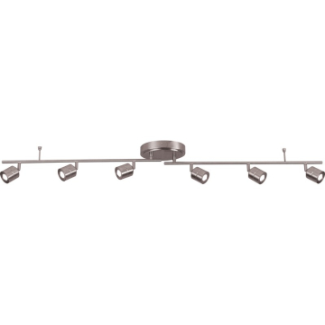 AFX Core 6-Light LED Fixed Rail Track Light - 3000K - 120V - Satin Nickel