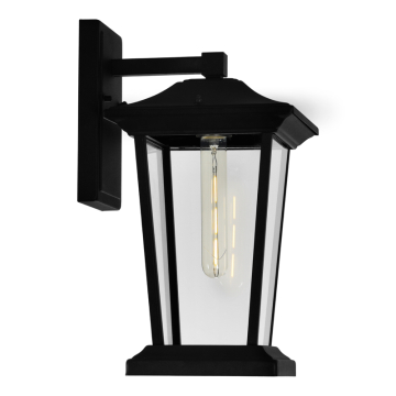 CWI Lighting Leawood 8" 1-Light Outdoor Wall Lantern - 120V - Black