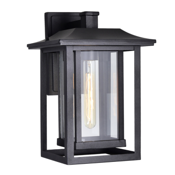 CWI Lighting Winfield 1-Light Outdoor Wall Lantern - 120V - Black