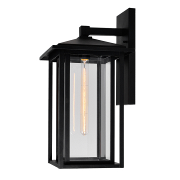 CWI Lighting Crawford 11" 1-Light Outdoor Wall Lantern - 120V - Black