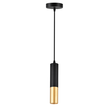 CWI Lighting Anem 1-Light Down Mini Pendant - 120V - Matte Black & Satin Gold