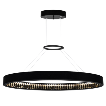 CWI Lighting Rosalina 42" LED Chandelier - 80W - 3000K - 120V - Matte Black