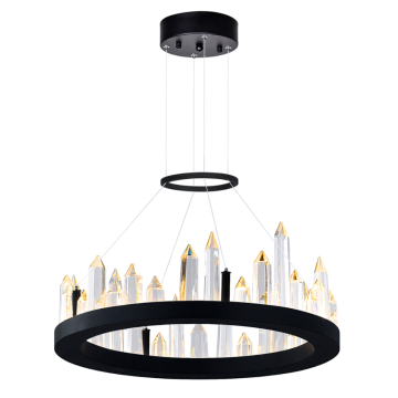 CWI Lighting Juliette 16" LED Chandelier - 55W - 3000K - 120V - Black