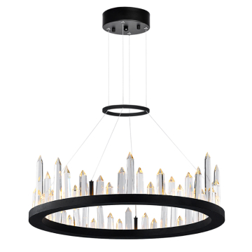 CWI Lighting Juliette 24" LED Chandelier - 72W - 3000K - 120V - Black