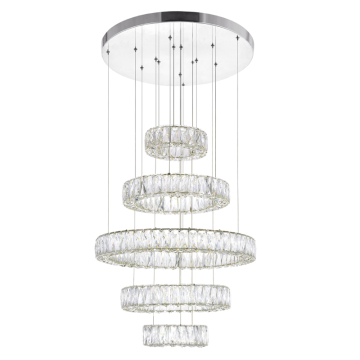 CWI Lighting Madeline 24" LED Chandelier - 100W - 4000K - 120V - Chrome