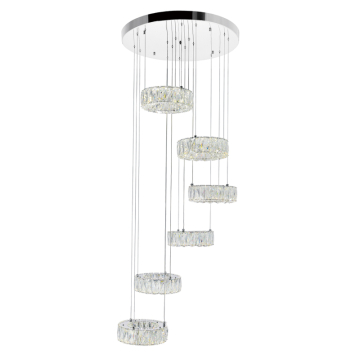 CWI Lighting Madeline 24" LED Chandelier - 72W - 4000K - 120V - Chrome