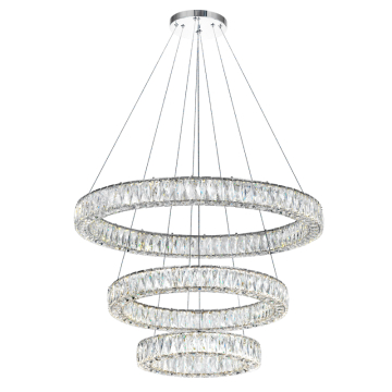CWI Lighting Madeline 32" LED Chandelier - 140W - 4000K - 120V - Chrome