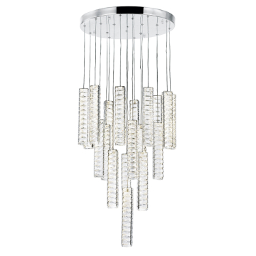 CWI Lighting Celina 20" LED Chandelier - 130W - 4000K - 120V - Chrome