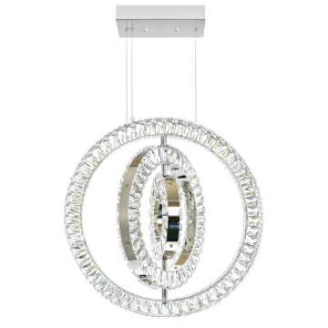 CWI Lighting Celina 20" LED Chandelier - 50W - 4000K - 120V - Chrome