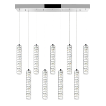 CWI Lighting Celina 32" LED Linear Chandelier - 60W - 4000K - 120V - Chrome