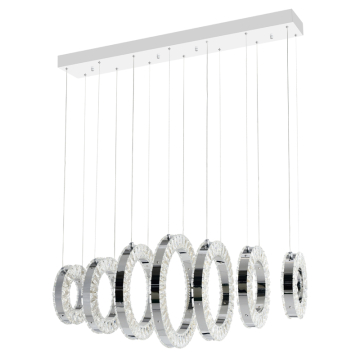 CWI Lighting Celina 37" LED Linear Chandelier - 100W - 4000K - 120V - Chrome