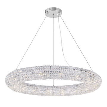 CWI Lighting Veronique 40" 16-Light Chandelier - 120V - Chrome