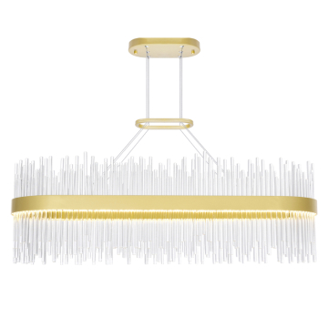 CWI Lighting Genevieve 39" LED Linear Chandelier - 65W - 3000K - 120V - Medallion Gold