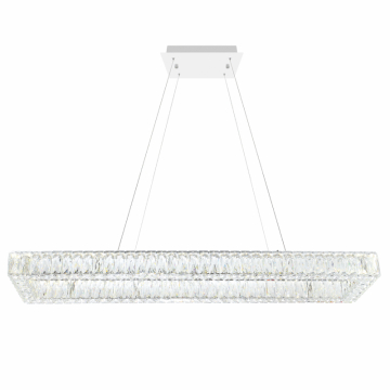 CWI Lighting Felicity 44" LED Linear Chandelier - 68W - 4000K - 120V - Chrome