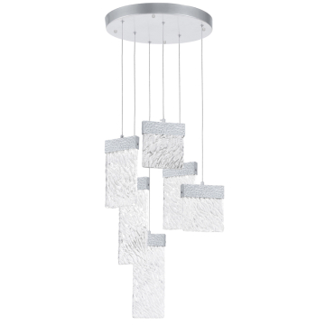 CWI Lighting Carolina 16" LED Chandelier - 50W - 3000K - 120V - Pewter