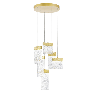 CWI Lighting Carolina 16" LED Chandelier - 50W - 3000K - 120V - Gold Leaf