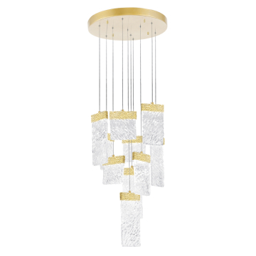 CWI Lighting Carolina 20" LED Chandelier - 85W - 3000K - 120V - Gold Leaf