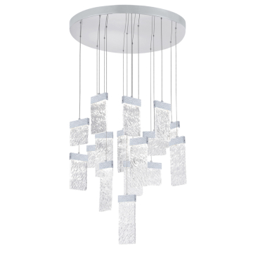 CWI Lighting Carolina 32" LED Chandelier - 140W - 3000K - 120V - Pewter