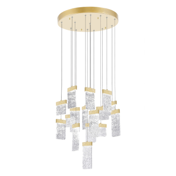CWI Lighting Carolina LED Chandelier - 140W - 3000K - 120V - Gold Leaf