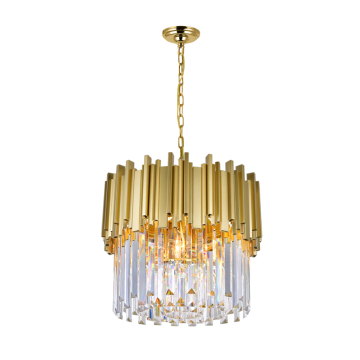 CWI Lighting Deco 16" 4-Light Chandelier - 120V - Medallion Gold