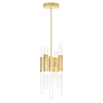 CWI Lighting Orgue 9-Light Mini Pendant - 120V - Satin Gold