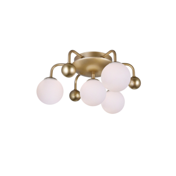 CWI Lighting Element 16" 4-Light Flush Mount - 120V - Sun Gold