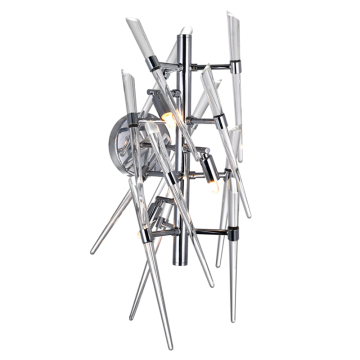 CWI Lighting Icicle 3-Light Wall Sconce - 120V - Chrome