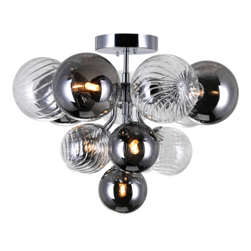 CWI Lighting Pallocino 16" 6-Light Flush Mount - 120V - Chrome