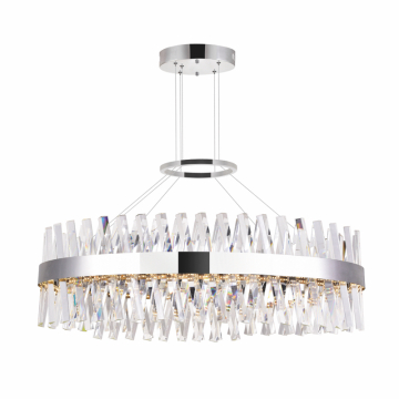 CWI Lighting Glace 40" LED Chandelier - 88W - 3000K - 120V - Chrome