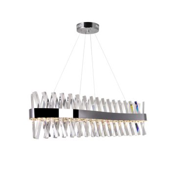 CWI Lighting Glace 40" LED Linear Chandelier - 45W - 3000K - 120V - Chrome