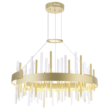CWI Lighting Millipede 26" LED Chandelier - 70W - 3000K - 120V - Satin Gold