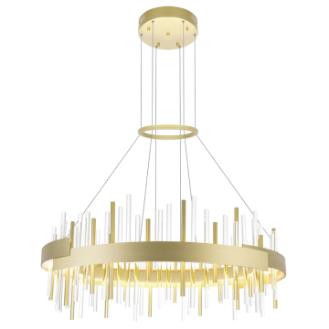 CWI Lighting Millipede 32" LED Chandelier - 85W - 3000K - 120V - Satin Gold