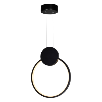 CWI Lighting Pulley 12" LED Mini Pendant - 9W - 3000K - 120V - Black
